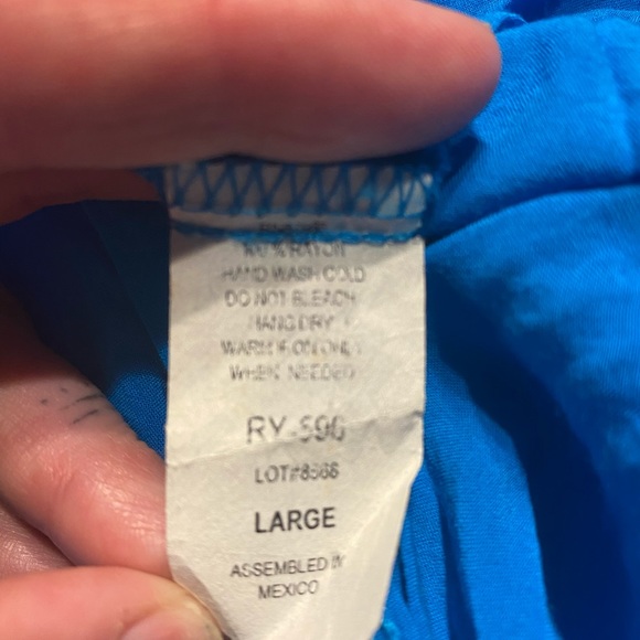 elan - Long Blue Strapless Maxi Dress - Picture 9 of 12